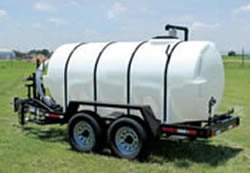 Other sizes of water trailers are available