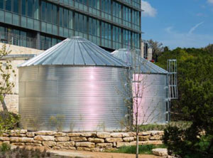 corrugated storage tank