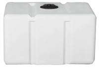 Rectangular white plastic tank designed for compact liquid storage applications.