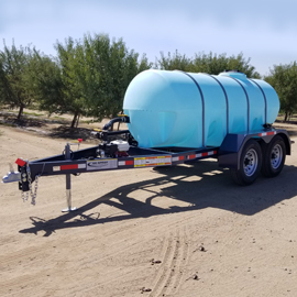 Photo of the side of the DOT 1010 gallon water trailer