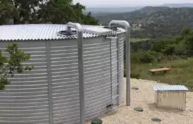 corrugated rainwater collection tank