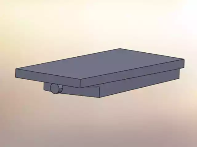 Camper recessed end dump holding tank with rails