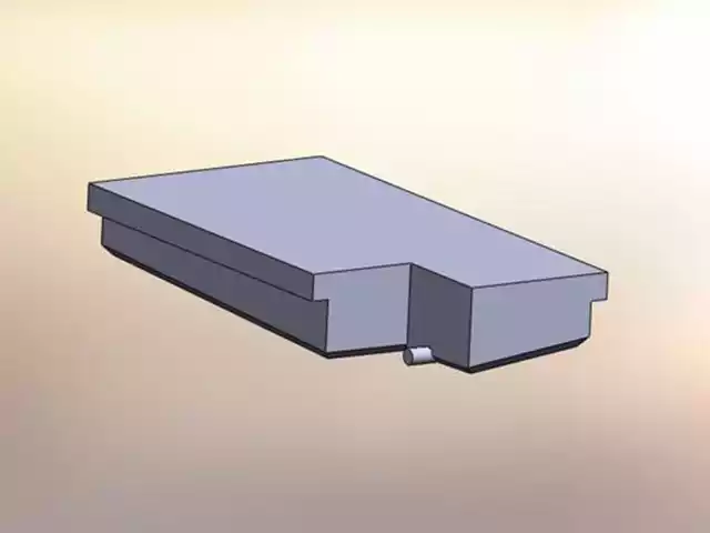 Marine side dump holding tank with rails